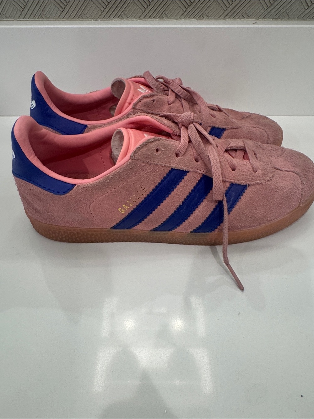 adidas Kids Gazelle "Pink Spark" sneakers size 4